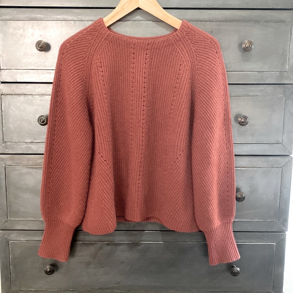 NWOT! Margaret O’Leary 100% Cashmere Sweater Mauve Rose Size Small